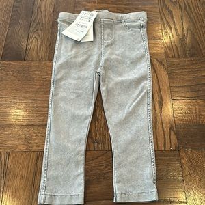 Zara - baby girls grey stretch jeans 18-24m NWT